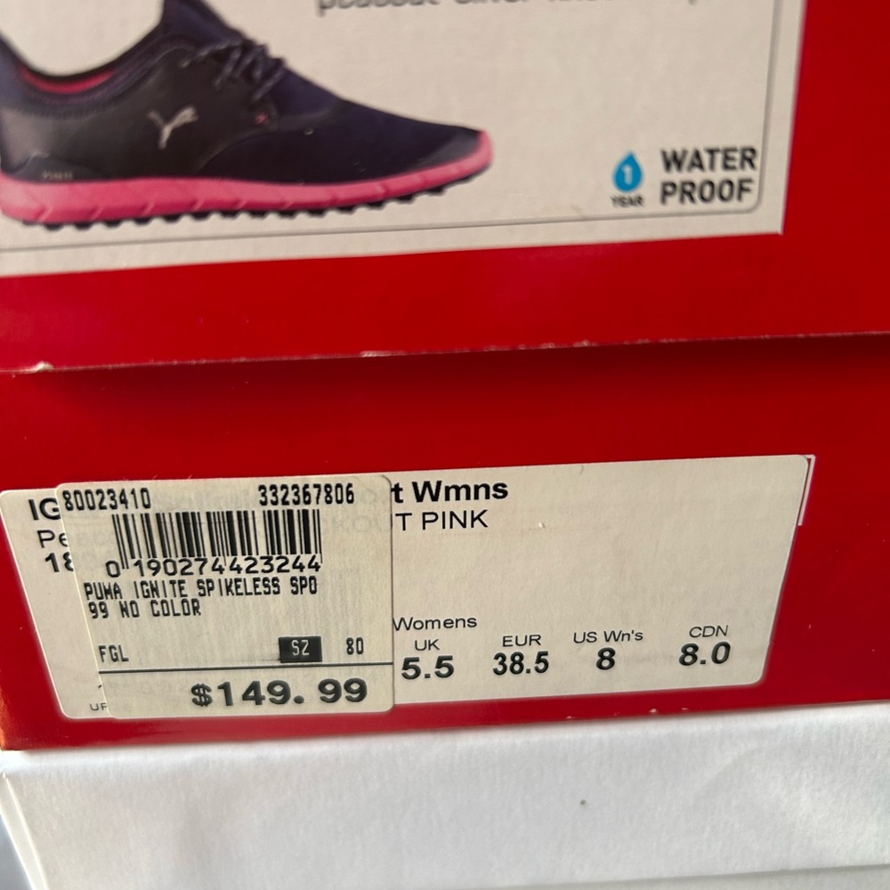 Puma Ignite Spikeless Women's Golf Shoes - Dark Blue and Pink